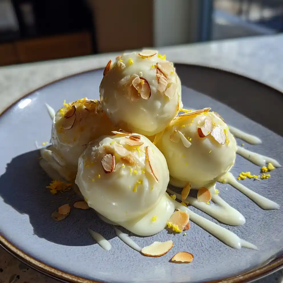 Lemon Cheesecake Truffles With Tangy Lemon Curd Core 4 Lemon Cheesecake Truffles with Tangy Lemon Curd Core