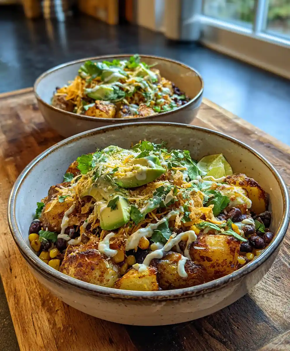 Loaded Potato Taco Bowl With Chipotle Lime Crema 5 Loaded Potato Taco Bowl with Chipotle Lime Crema