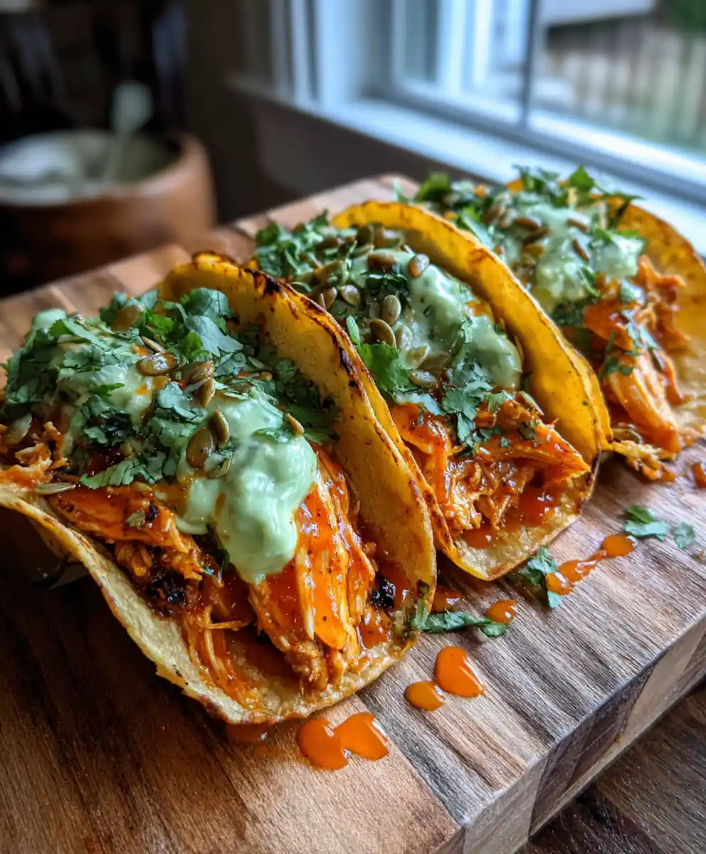 Mango Habanero Glazed Chicken Street Tacos With Avocado Lime Crema 5 Mango Habanero Glazed Chicken Street Tacos with Avocado Lime Crema