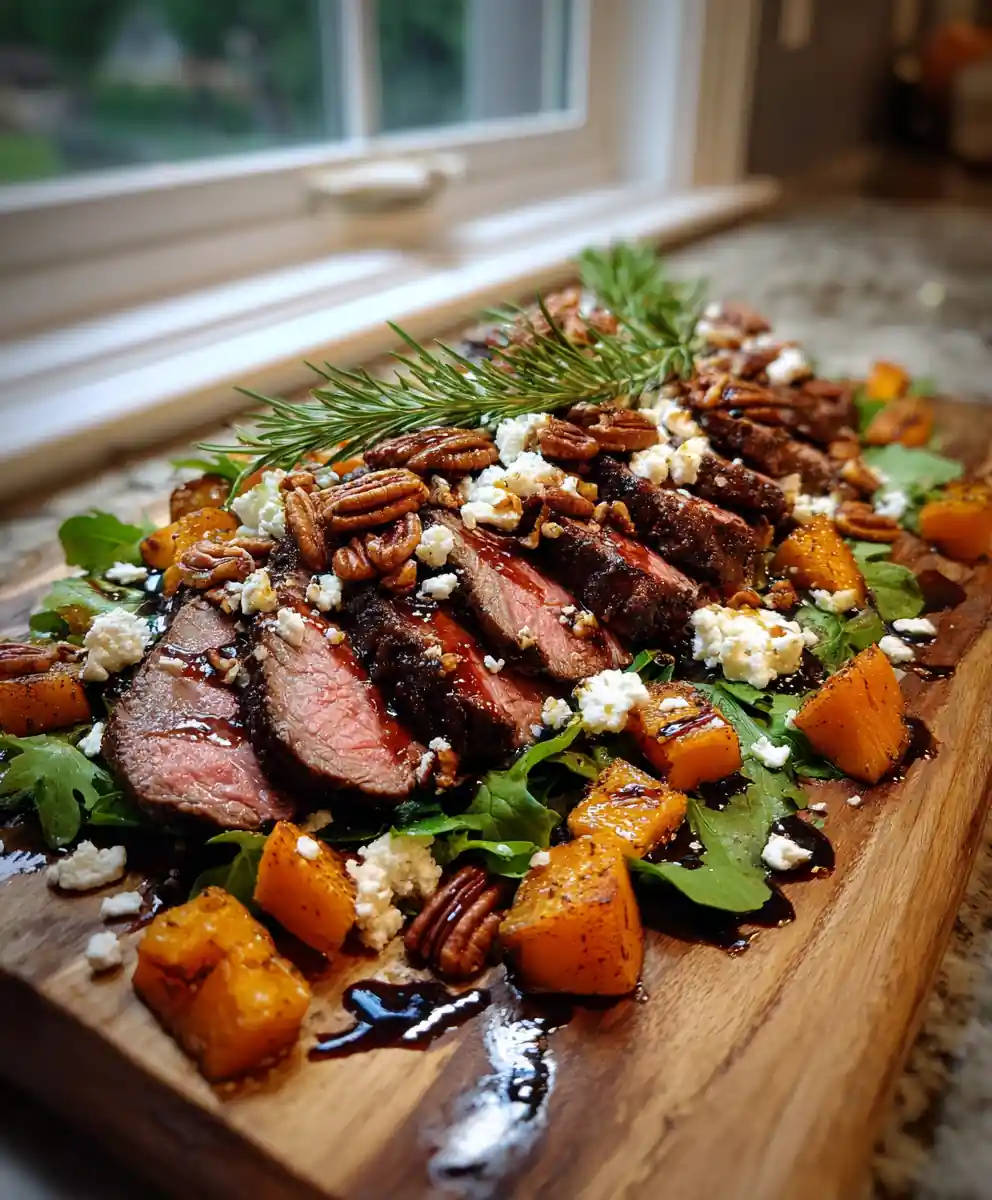 Maple Balsamic Steak Salad With Roasted Pumpkin And Caramelized Apples 5 Maple Balsamic Steak Salad with Roasted Pumpkin and Caramelized Apples