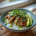 Miso Ginger Chicken Rice Bowl With Creamy Avocado Lime Drizzle 6 Miso Ginger Chicken Rice Bowl With Creamy Avocado Lime Drizzle 1767848145.1755135