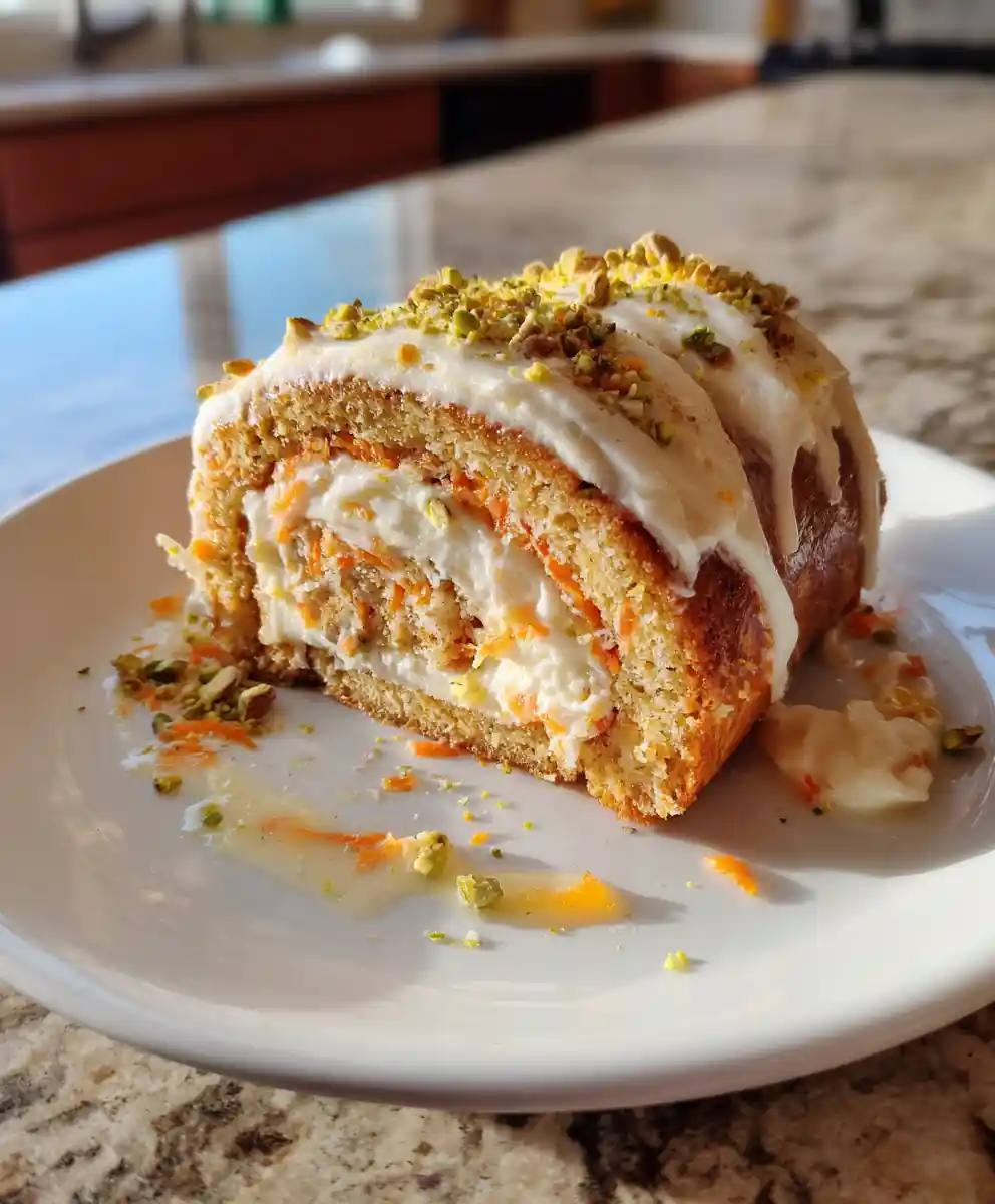 Orange Zest Carrot Cake Roll With Cream Cheese Frosting 5 Orange Zest Carrot Cake Roll with Cream Cheese Frosting