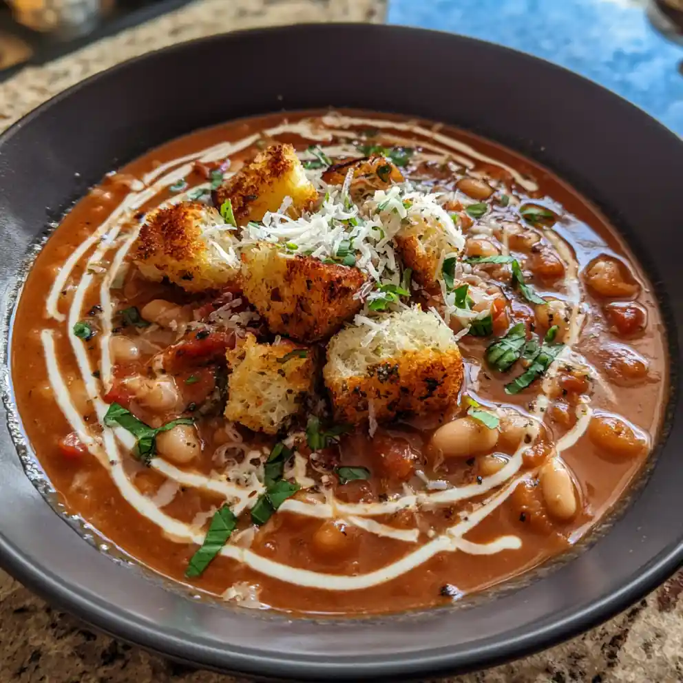 Parmesan Tomato Cannellini Bean Soup With Smoked Paprika Cream Swirl 3 Parmesan Tomato Cannellini Bean Soup With Smoked Paprika Cream Swirl 1767840569.923275