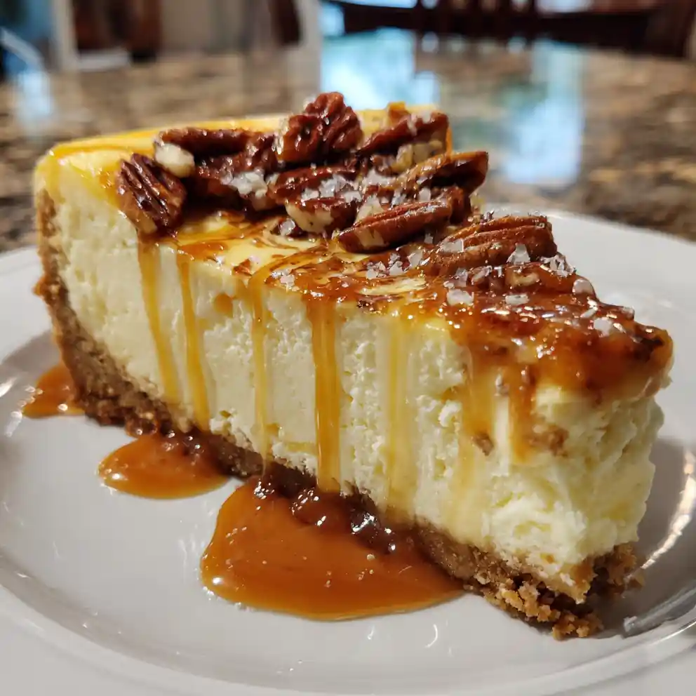 Pecan Caramel Cheesecake With Sea Salt Caramel Swirl 3 Pecan Caramel Cheesecake With Sea Salt Caramel Swirl 1767869720.1653264