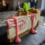 Pistachio Raspberry Cheesecake With Gelee Swirl 1767822612.308983