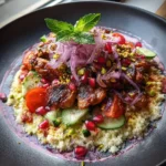 Pomegranate Glazed Chicken Shawarma Bowl With Yogurt Drizzle 1767825161.4277349