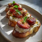 Rose Honey Whipped Ricotta Toast With Roasted Strawberries 1767844445.9544141