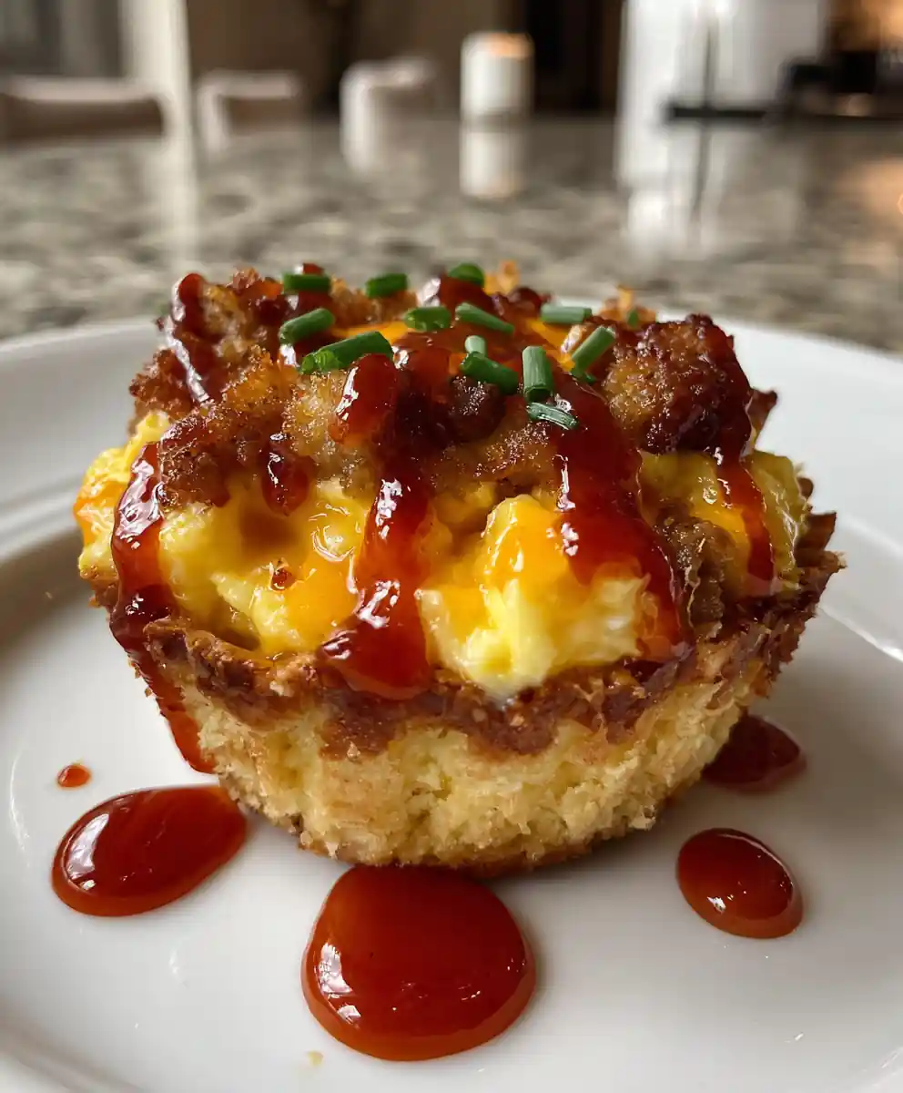 Sausage Egg Cheese Cups With Tomato Jam Glaze 5 Sausage Egg Cheese Cups with Tomato Jam Glaze