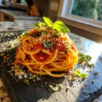 Skillet Spaghetti With Roasted Red Pepper Tomato Sauce And Basil Ricotta Swirl 6 Skillet Spaghetti With Roasted Red Pepper Tomato Sauce And Basil Ricotta Swirl 1767870668.2712533