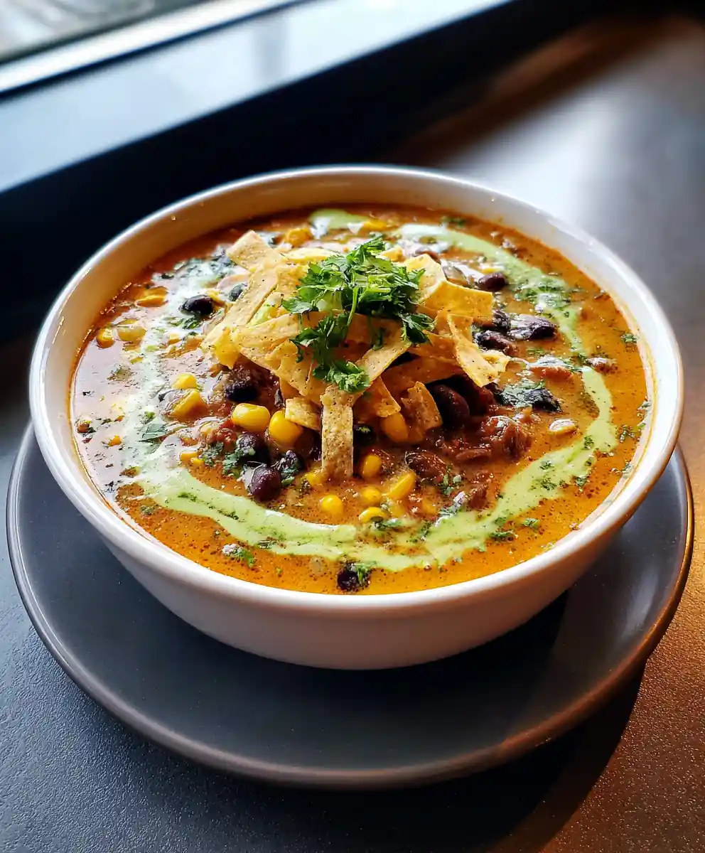 Smoky Chipotle Lime Crema Creamy Taco Soup 5 Smoky Chipotle Lime Crema Creamy Taco Soup