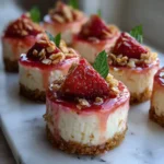 Strawberry Cheesecake Crunch Bites With Basil Glaze 1767826500.7385478