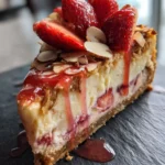 Strawberry Crunch Cheesecake With Toasted Almond Ribbon 1767835853.775138
