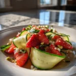 Strawberry Cucumber Salad With Basil Honey Lime Drizzle 1767794232.7892935