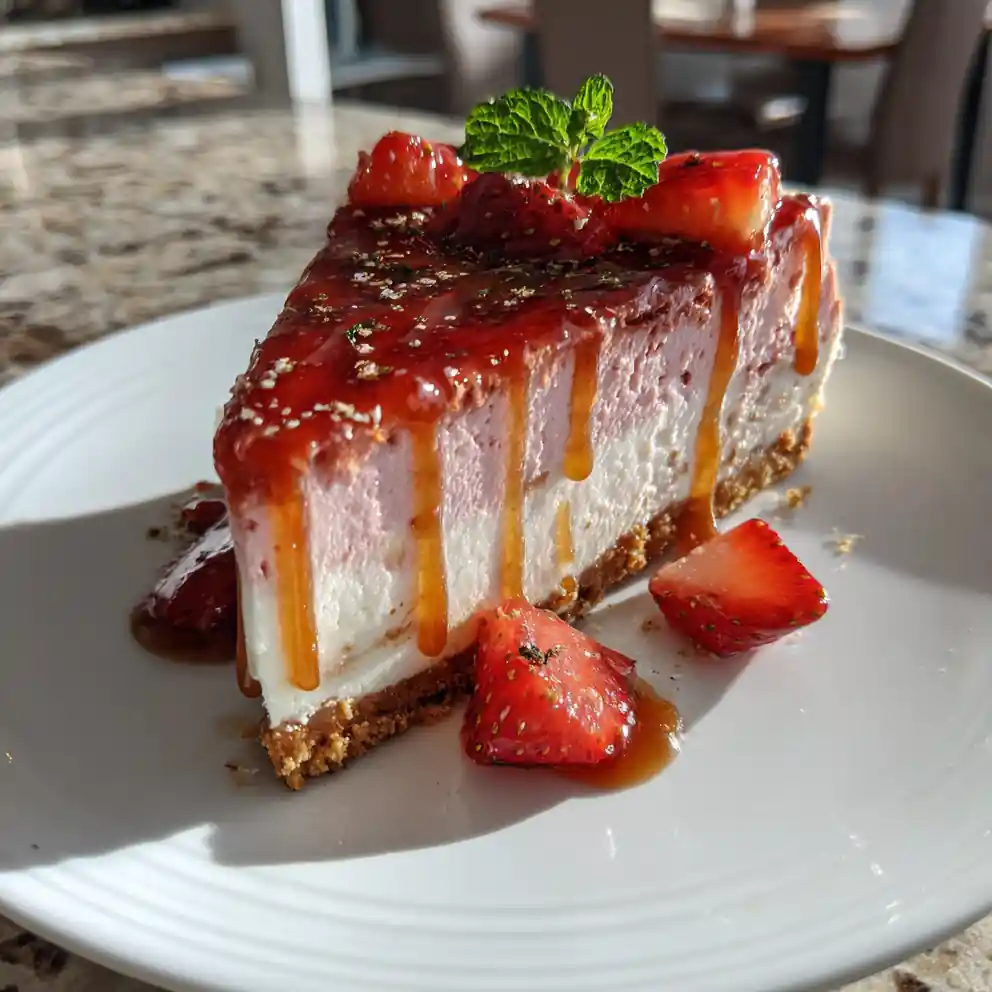 Strawberry Red Velvet Cheesecake With Balsamic Swirl 3 Strawberry Red Velvet Cheesecake With Balsamic Swirl 1767825567.0586348