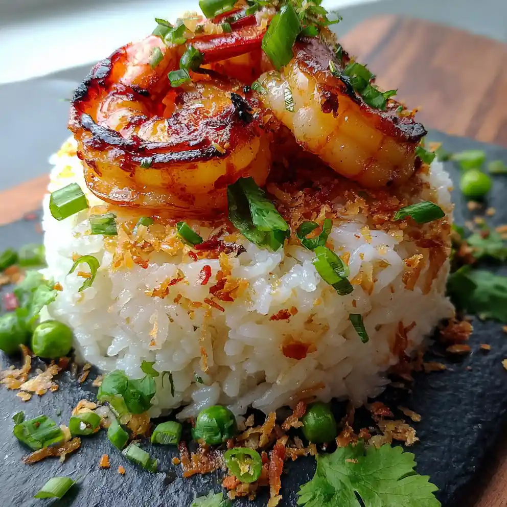 Thai Chili Lemongrass Grilled Shrimp Over Lime Fried Rice With Coconut Lime Drizzle 4 Thai Chili Lemongrass Grilled Shrimp over Lime Fried Rice with Coconut Lime Drizzle