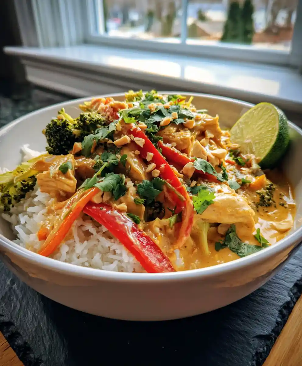 Thai Peanut Chicken Buddha Bowl With Coconut Lime Swirl 5 Thai Peanut Chicken Buddha Bowl with Coconut Lime Swirl