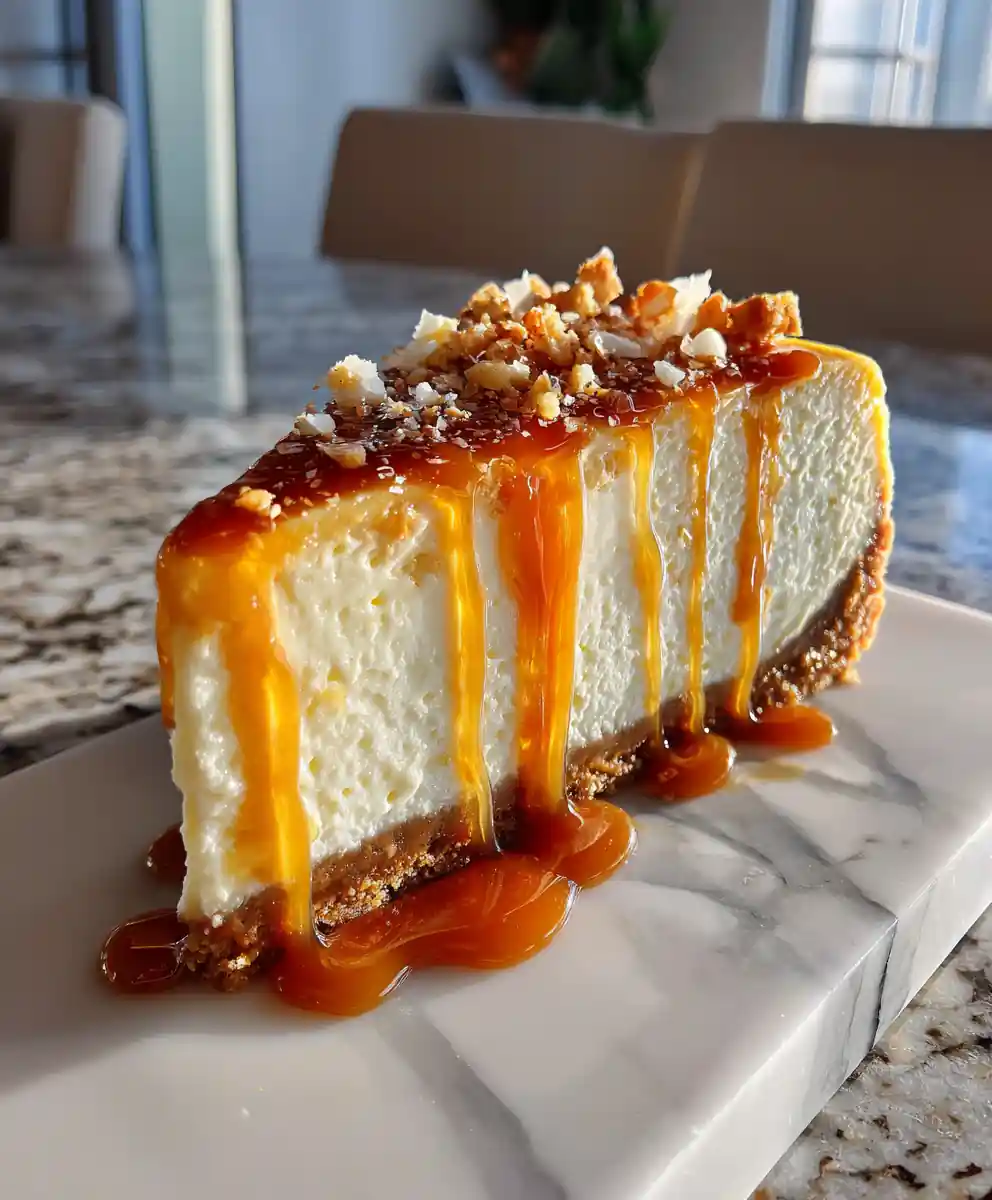 Vanilla Bean Brown Butter Cheesecake With Salted Caramel Swirl 5 Vanilla Bean Brown Butter Cheesecake with Salted Caramel Swirl