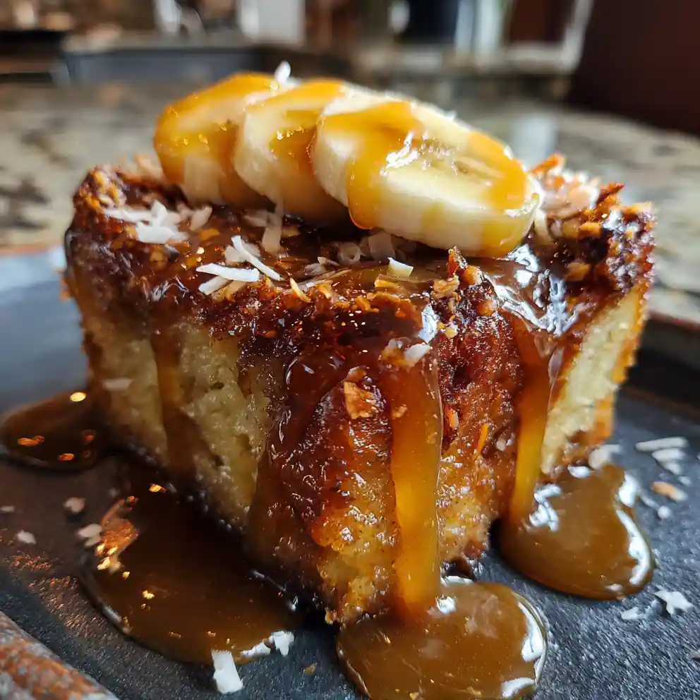 Banana Bread Pudding Cake With Cardamom Caramel Swirl 4 Banana Bread Pudding Cake With Cardamom Caramel Swirl