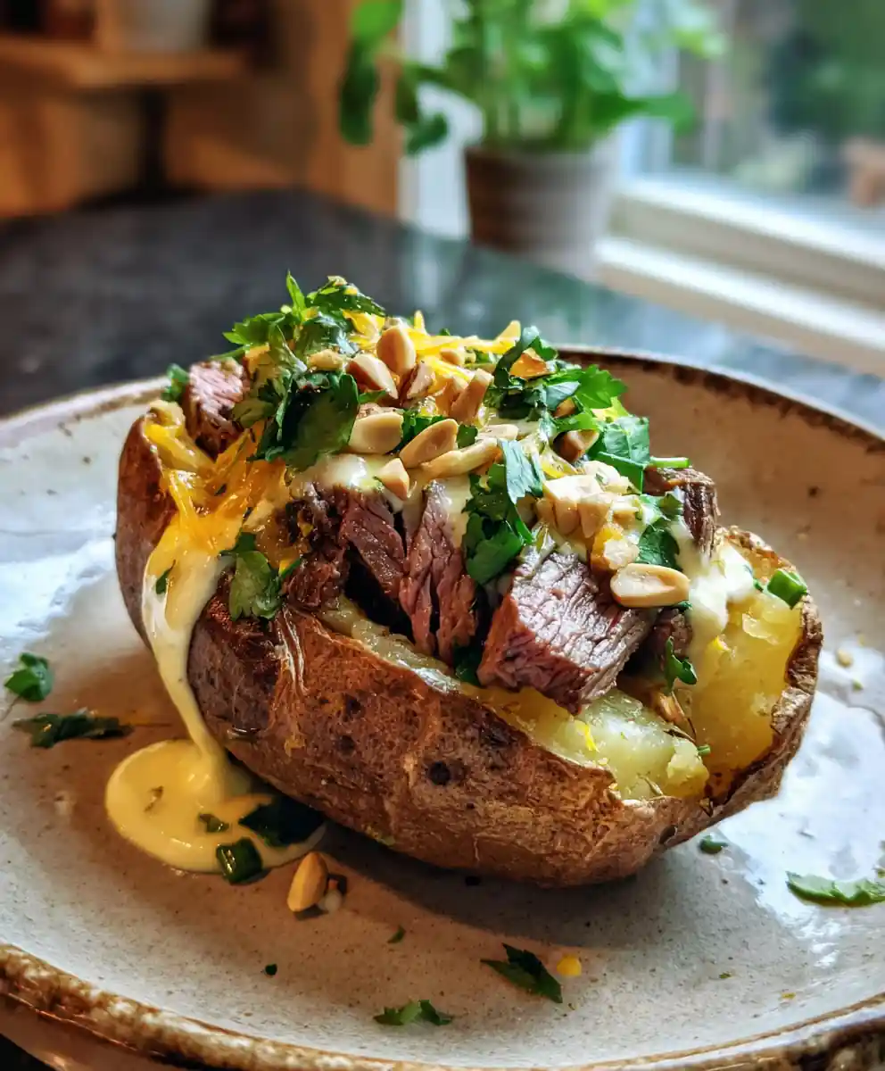 Cilantro Lime Loaded Baked Potato With Smoky Steak 5 Cilantro Lime Loaded Baked Potato With Smoky Steak