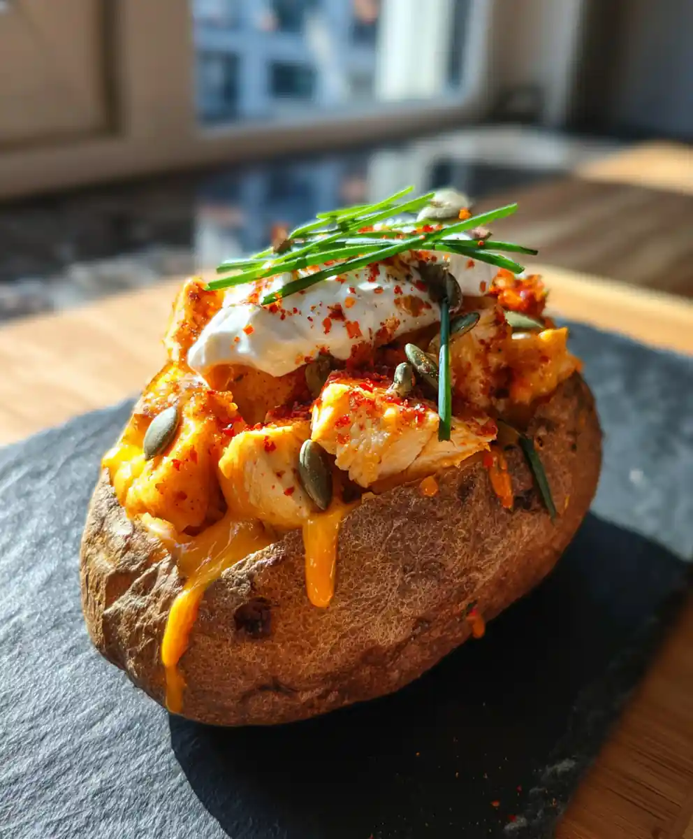 Savory Crack Chicken Stuffed Baked Potatoes With Red Pepper Cream Cheese Swirl 5 Savory Crack Chicken Stuffed Baked Potatoes With Red Pepper Cream Cheese Swirl