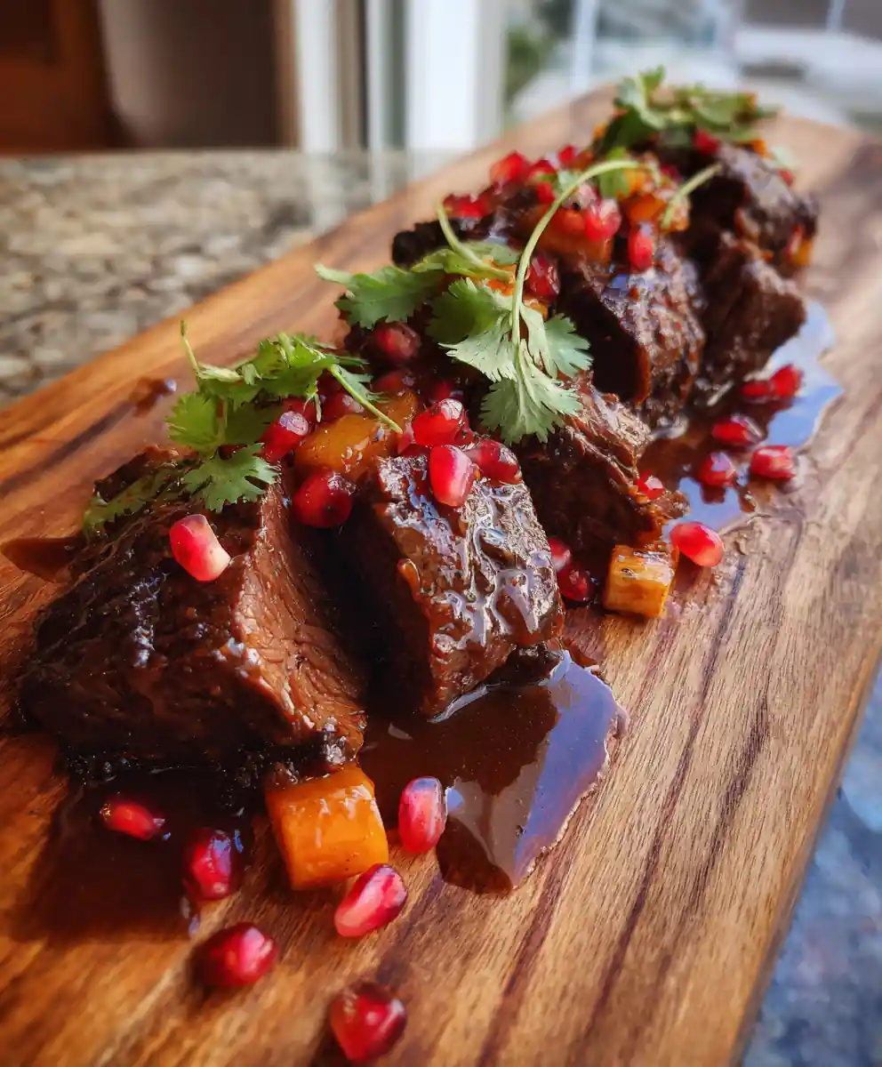 Slow Cooked Beef Brisket With Coffee Cocoa Rub And Pomegranate Glaze 5 Slow Cooked Beef Brisket With Coffee Cocoa Rub And Pomegranate Glaze