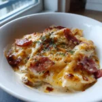 Slow Cooked Pierogi Casserole With Beef Kielbasa And Herb Cream Swirl 1772005944.3187854