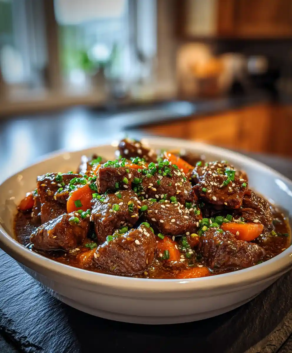 Slow Cooker Beef Tips With Miso Butter Glaze Gravy 5 Slow Cooker Beef Tips With Miso Butter Glaze Gravy