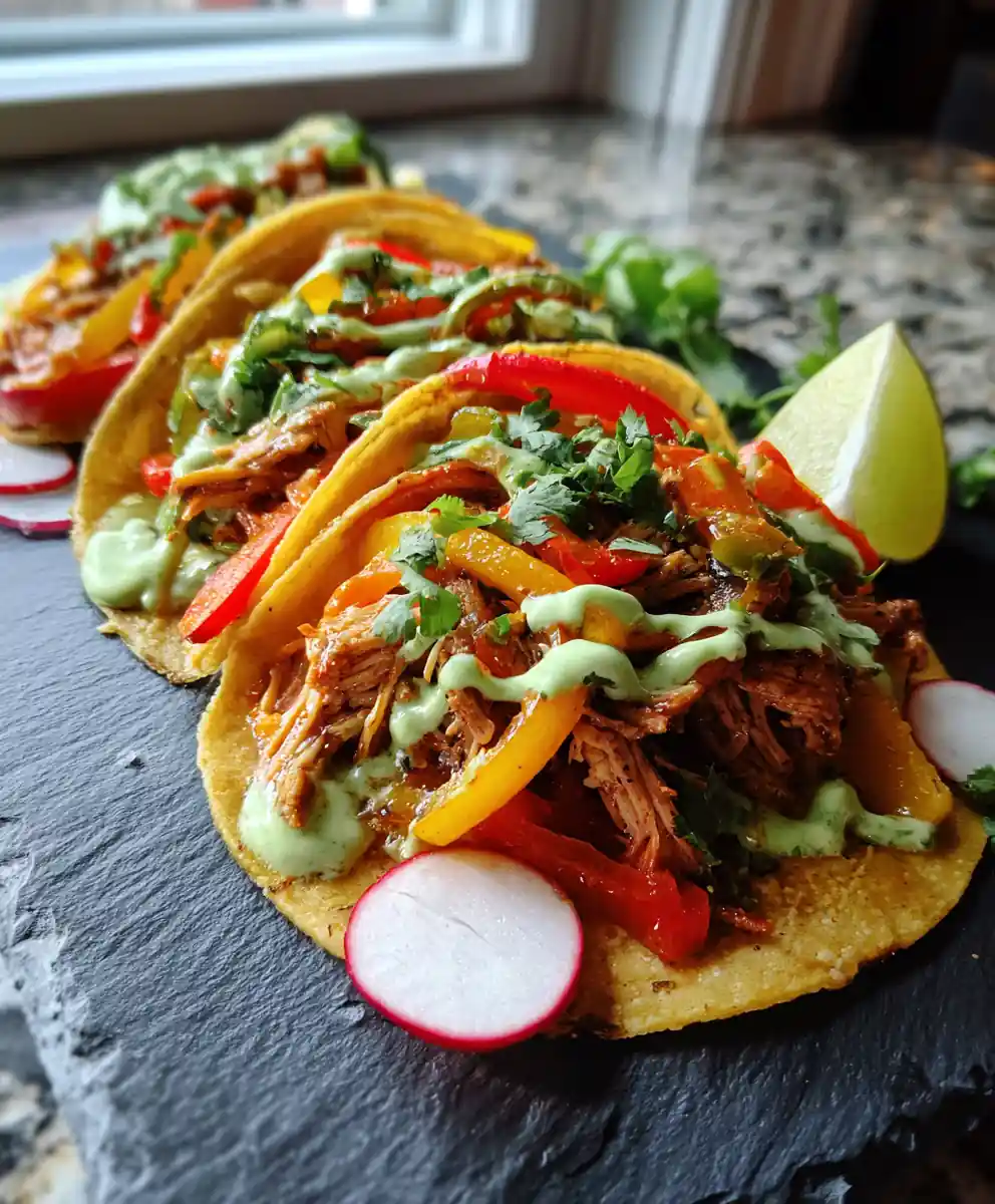 Slow Cooker Chicken Fajitas With Chipotle Lime Crema 5 Slow Cooker Chicken Fajitas With Chipotle Lime Crema