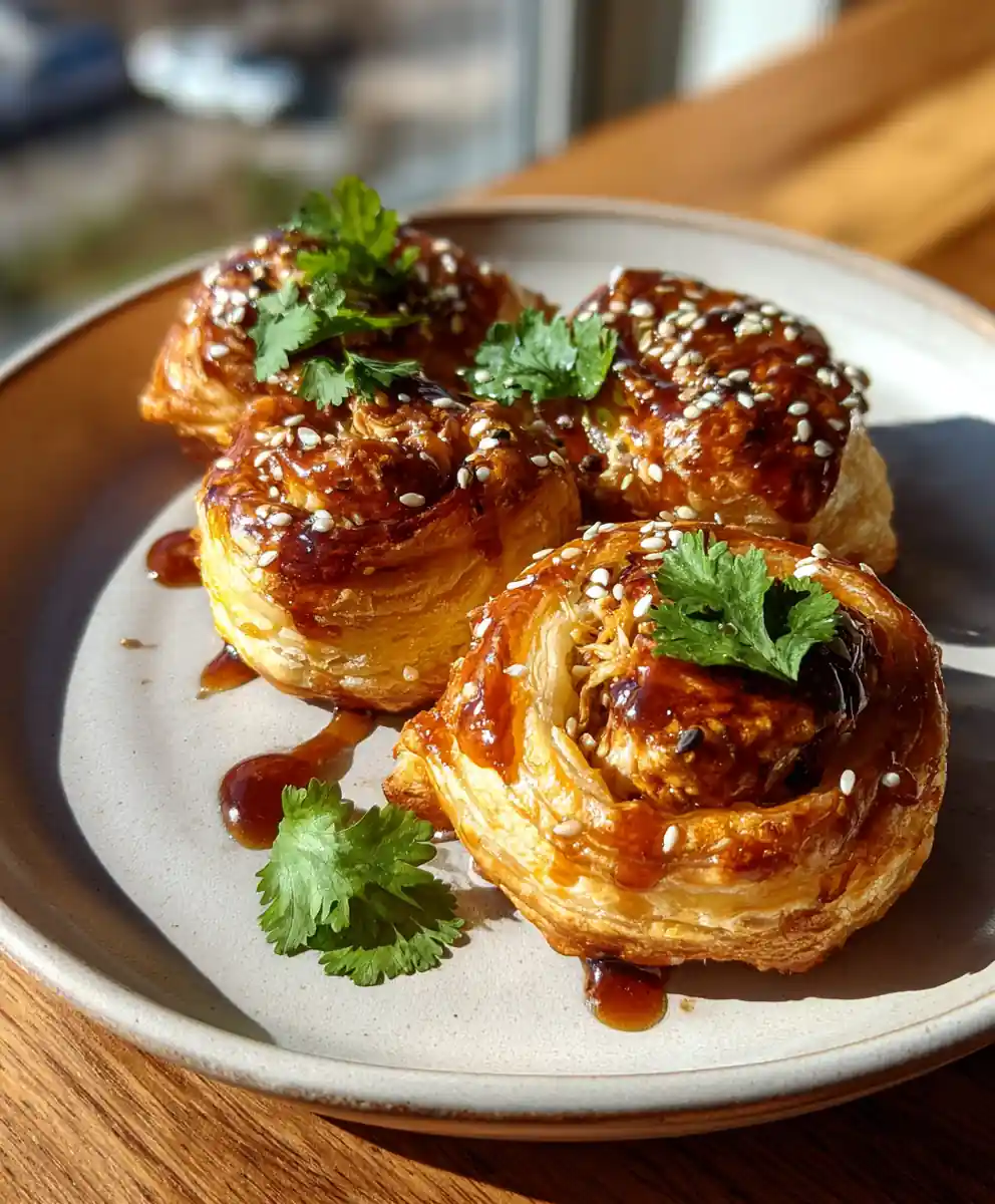 Smoked Chicken Pastry Puffs With Tamarind Glaze 5 Smoked Chicken Pastry Puffs With Tamarind Glaze