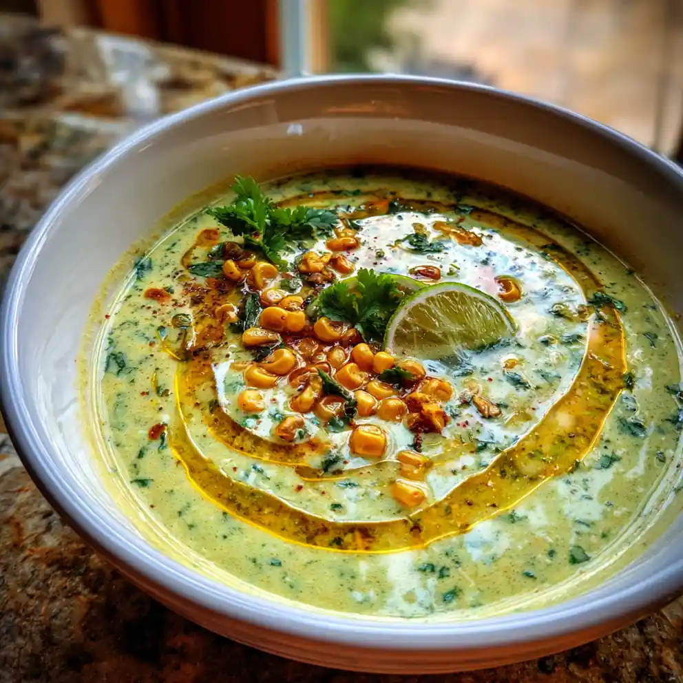 Spicy Poblano Swirl Mexican Street Corn Soup 4 Spicy Poblano Swirl Mexican Street Corn Soup