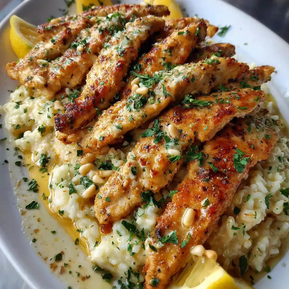 Creamy Chicken Scampi With Garlic Parmesan Rice 4 Creamy Chicken Scampi With Garlic Parmesan Rice