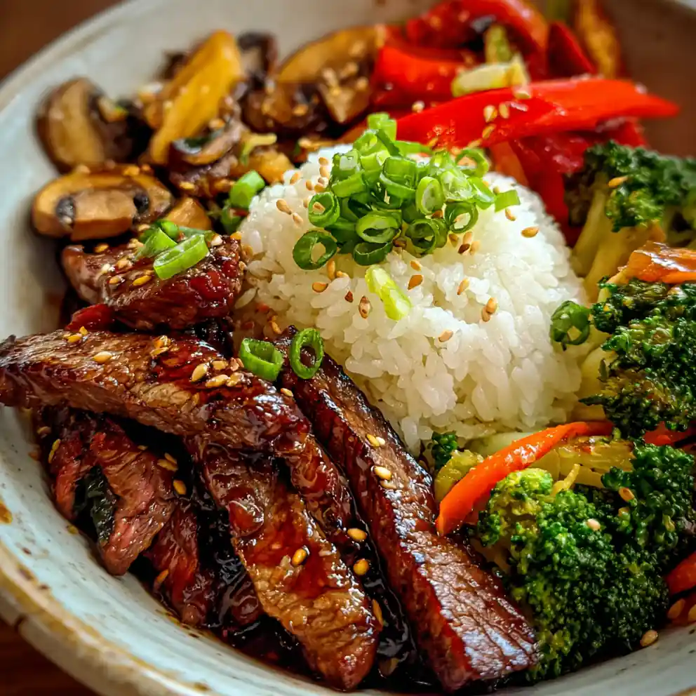 Hibachi Steak Bowl With Garlic Veggies 4 Hibachi Steak Bowl With Garlic Veggies