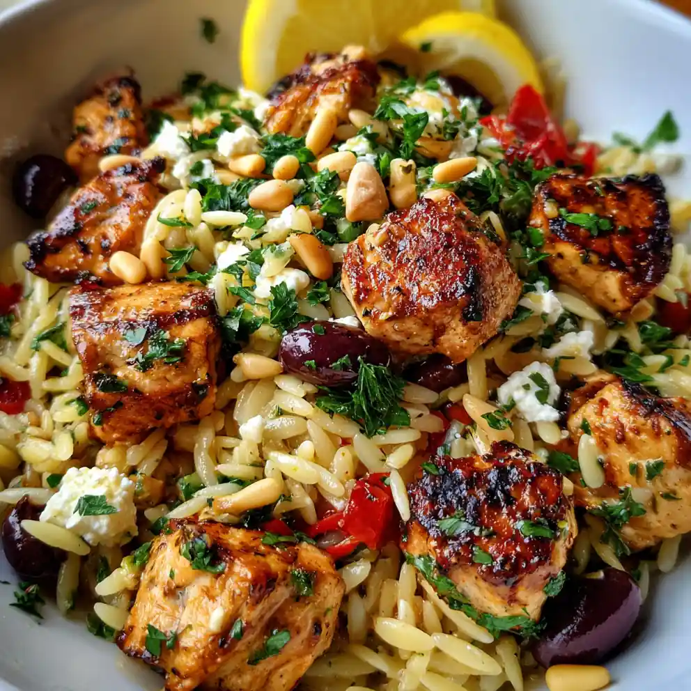 High Protein Mediterranean Chicken Orzo 4 High Protein Mediterranean Chicken Orzo