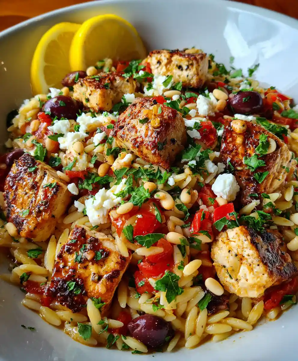 High Protein Mediterranean Chicken Orzo 5 High Protein Mediterranean Chicken Orzo
