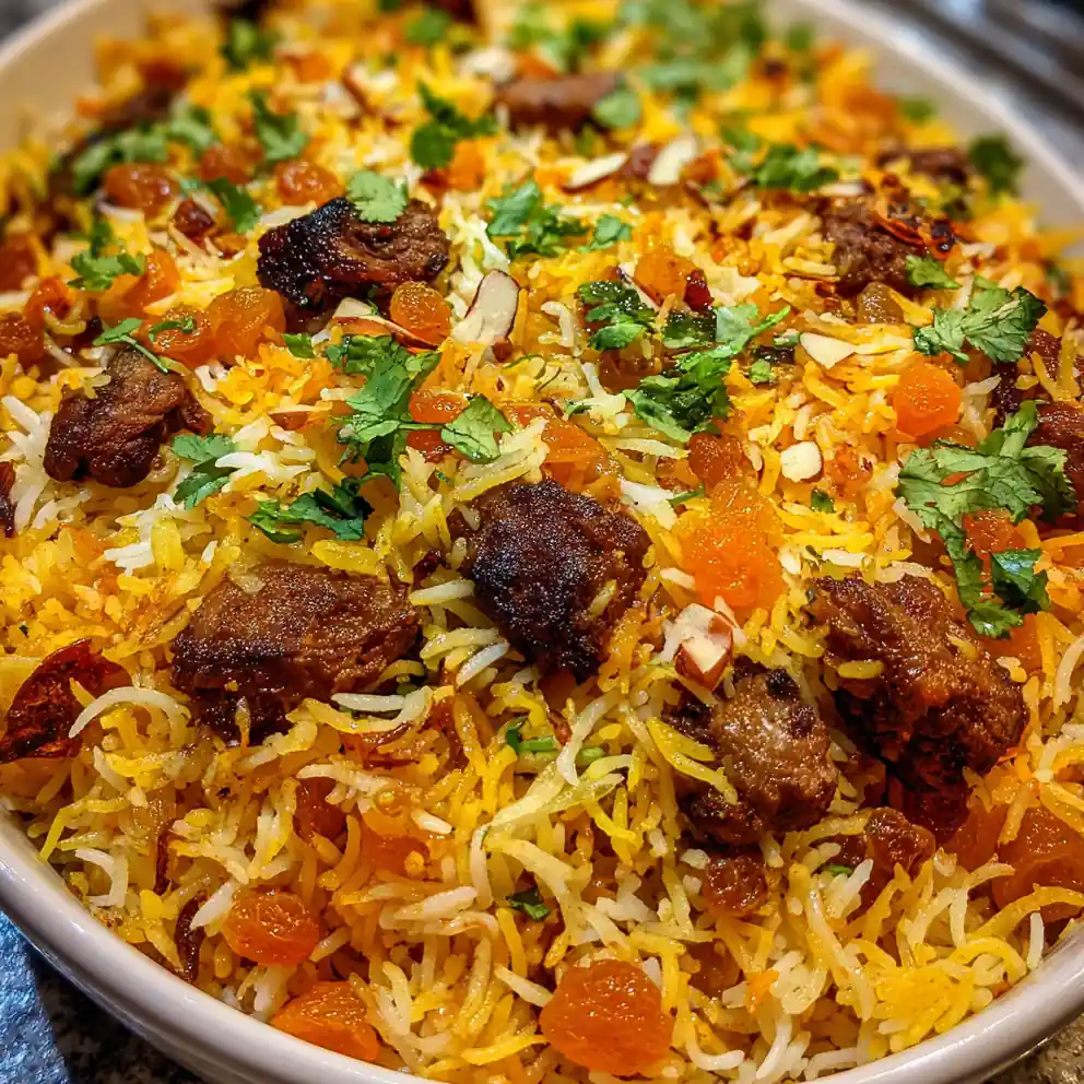Kabuli Pulao With Caramelized Onions, Carrots, And Almonds 4 Kabuli Pulao With Caramelized Onions, Carrots, And Almonds