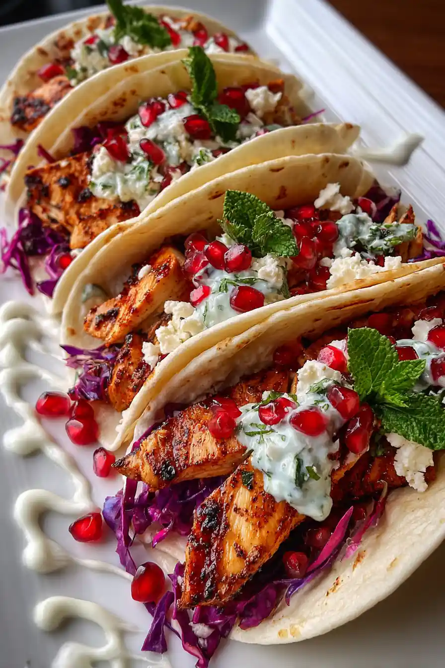 Mediterranean Chicken Tacos 5 Mediterranean Chicken Tacos