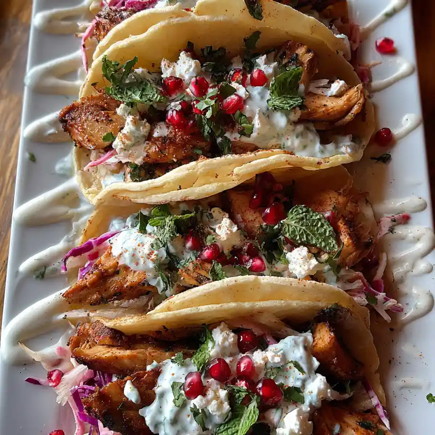 Mediterranean Chicken Tacos 4 Mediterranean Chicken Tacos