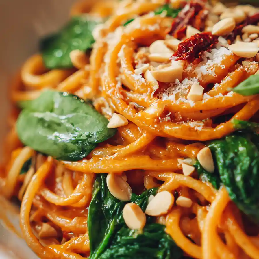 Spaghetti With Spinach Sun Dried Tomato Cream 4 Spaghetti With Spinach Sun Dried Tomato Cream