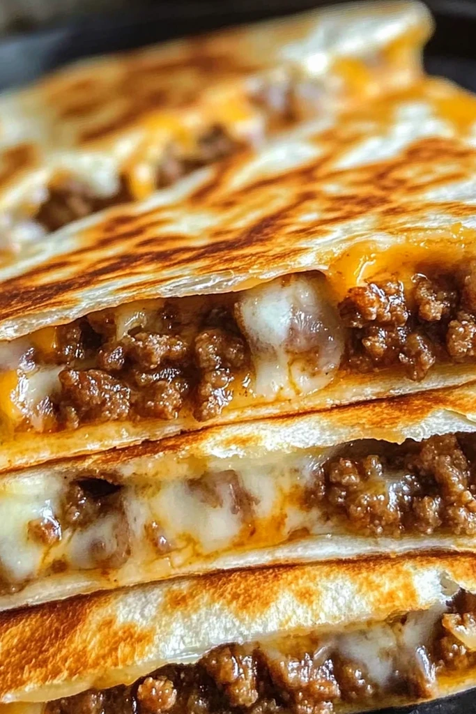 Savory Cheesy Ground Beef Quesadillas 3 Recipe image