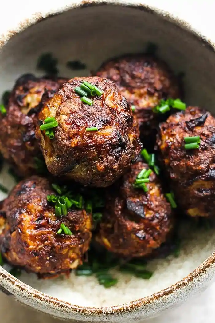Easy Ground Beef Air Fryer Meatballs 3 Recipe image