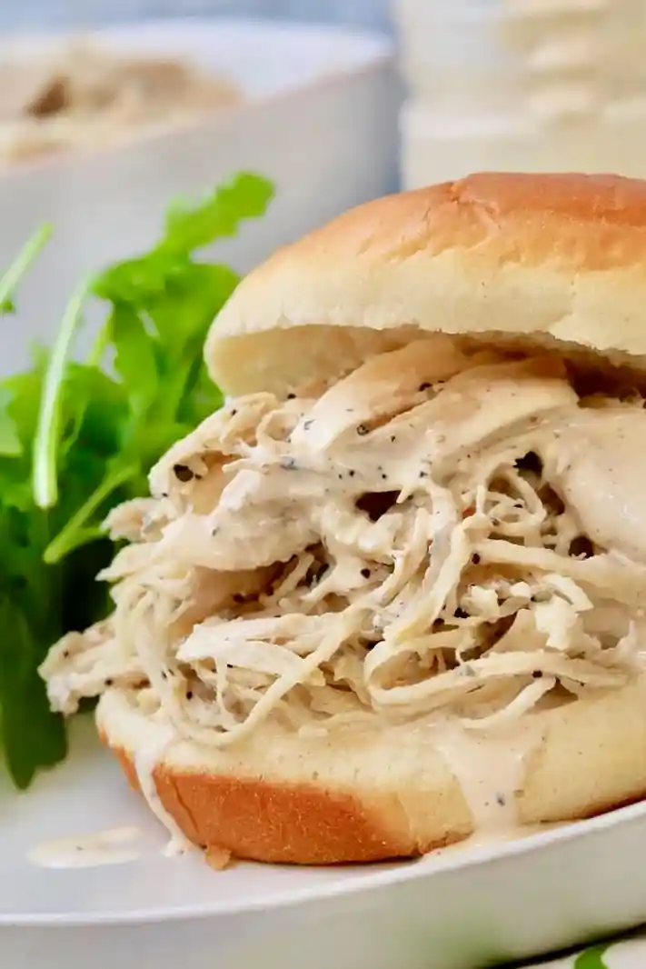 Alabama White Sauce Pulled Chicken Sandwiches 3 Recipe image