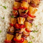 Oven-Baked Pineapple Chicken Kabobs with Savory Glaze 4 Oven-Baked Pineapple Chicken Kabobs with Savory Glaze