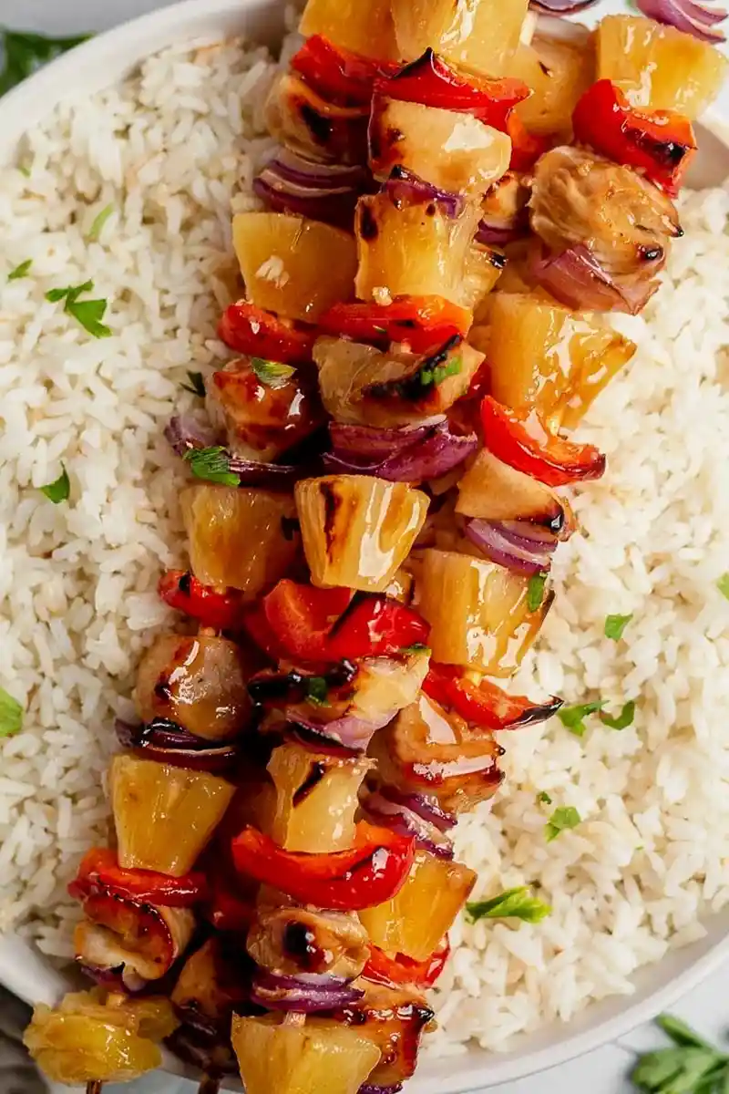 Oven-Baked Pineapple Chicken Kabobs with Savory Glaze 3 Recipe image