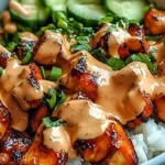 Creamy Spicy Bang Bang Chicken Rice Bowls 4 Creamy Spicy Bang Bang Chicken Rice Bowls