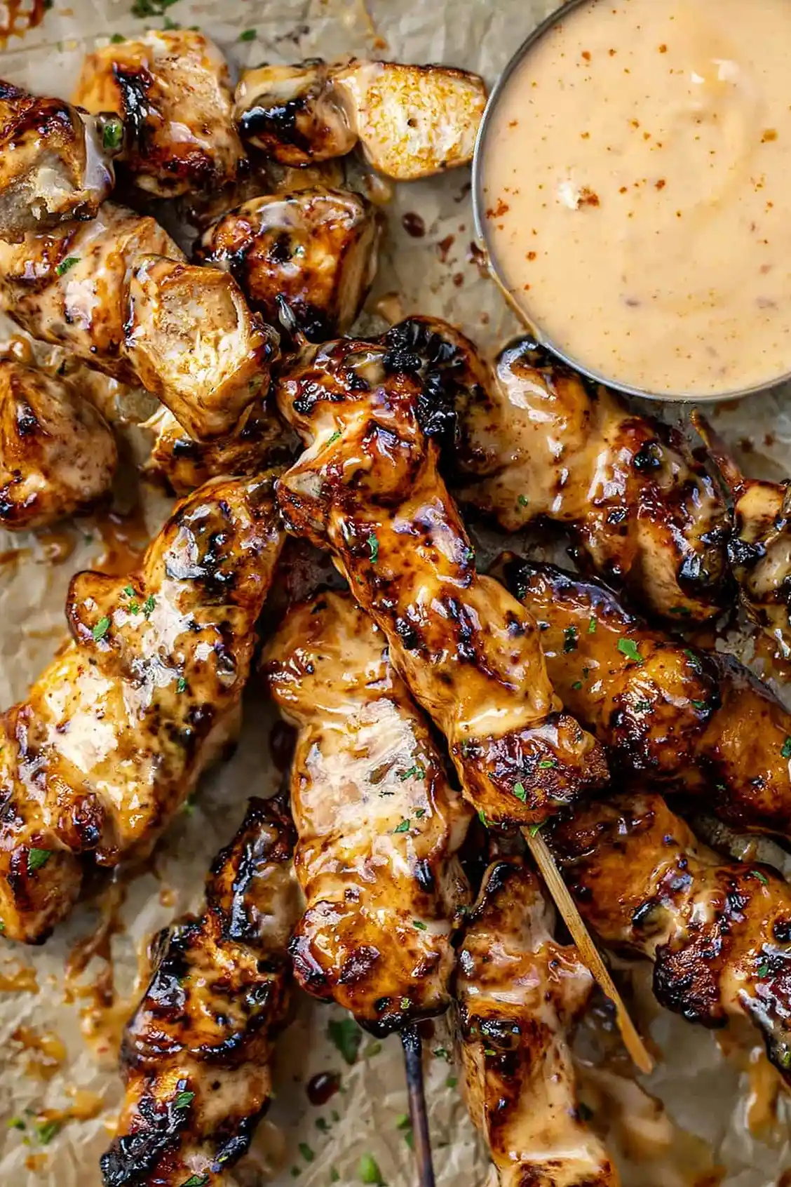 Creamy Bang Bang Chicken Skewers 3 Recipe image