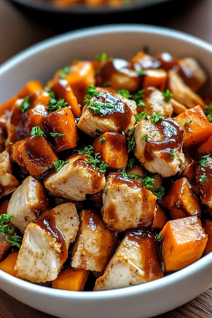 BBQ Chicken Sweet Potato Bowl 3 Recipe image