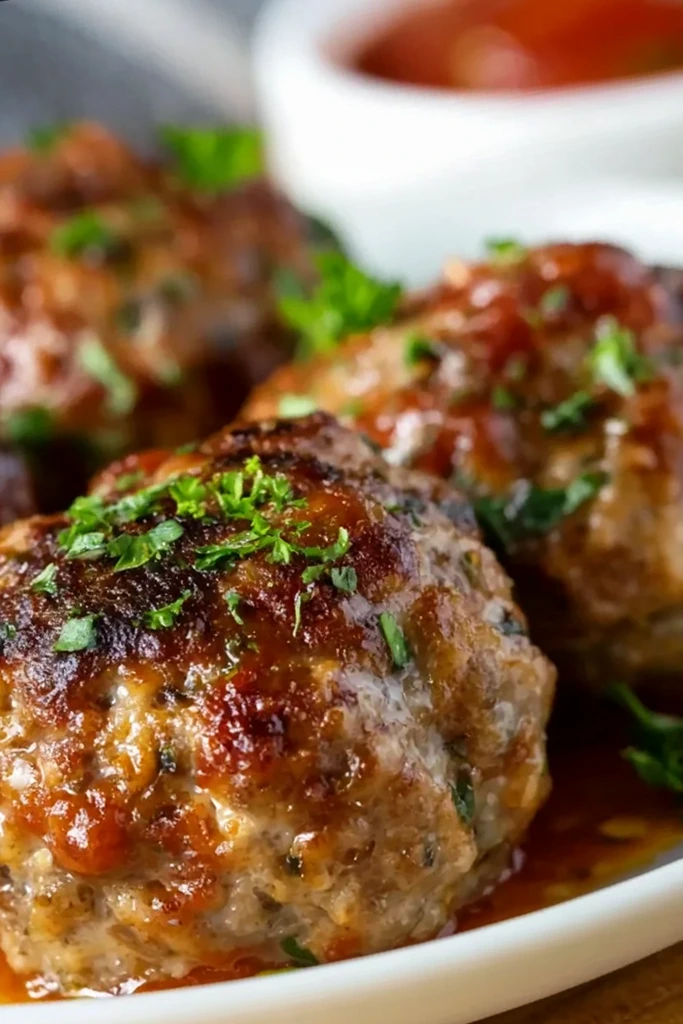 Juicy Oven Baked Beef Meatballs 3 Recipe image