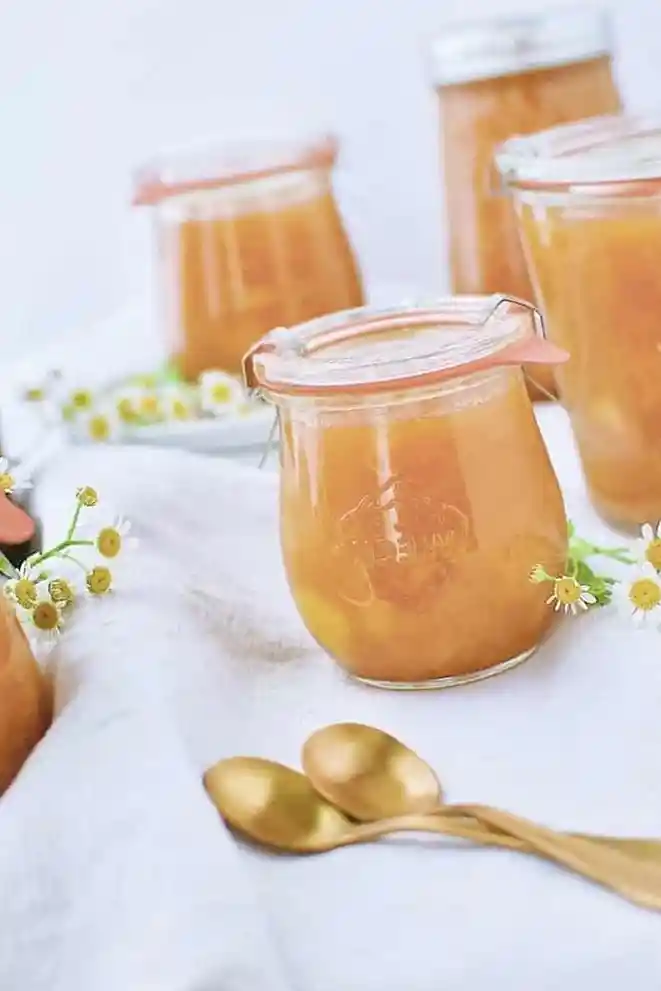 Alcohol-Free Bourbon and Brown Sugar Peach Jam 3 Recipe image