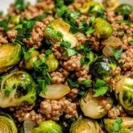 Savory Ground Turkey and Brussels Sprouts Skillet 4 Savory Ground Turkey and Brussels Sprouts Skillet