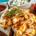 Crispy Buffalo Chicken Quesadillas 4 Crispy Buffalo Chicken Quesadillas
